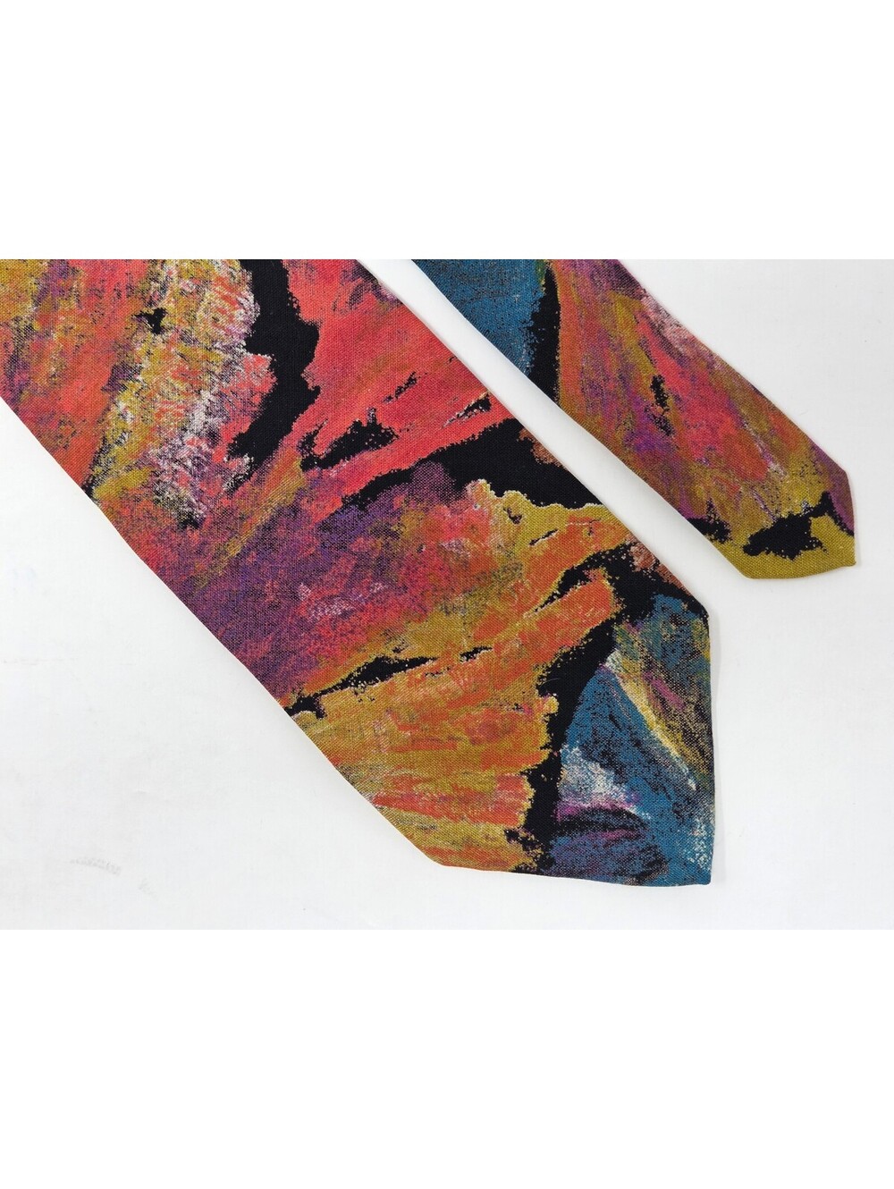 Salvatore Julian Abstract Colorful Silk tie 3.25" x 58"